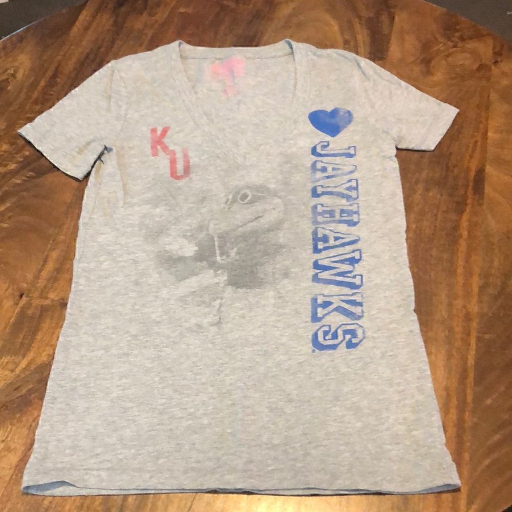Pink KU Jayhawks tee size S